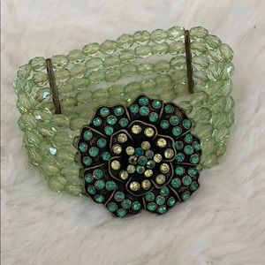 Elastic Hibiscus Beaded Bracelet